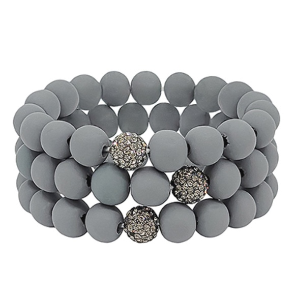 Clay Ball & Pave Crystal Bracelet - Picture 1 of 2